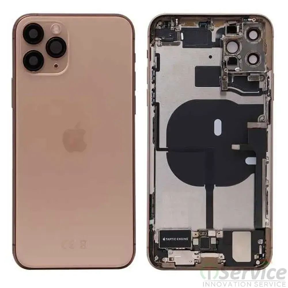 iPhone 11 Pro Max Matte Gold Housing with Spare Parts – Perfect Fit